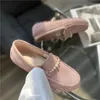 Casual Shoes 2024 Spring And Autumn Leather Slip On Cute Pearl Women's Flat Soft Bottom Driving