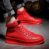 Сапоги Hot Sale Fashion Red Sneakers Мужчины удобные для ботинки на скейтборде с высоким топом