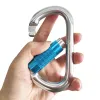 Accessories LightenUp 25KN Aluminum Climbing Carabiner Yoga Hammock Safety Rock Climbing Master Lock Outdoor Camping Survival Tool