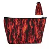 Sacs à cosmétiques flamme trapézoïdale Portable maquillage sac de rangement quotidien étui pour voyage bijoux de toilette