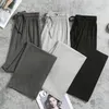 Women's Pants 2024 Korean Women Summer Gray Ultra-Thin Modal Wide Leg Elastic Loose Casual High Waist Dance Home Sunscreen