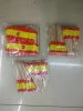Accessoires 300pcs verpackte spanische Zahnstocherflaggen Banderas de Espana Food Picks für Partys, Cocktails, Tapas Holz Zahnstocher und Papierflagge