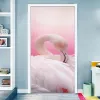 Stickers Pink Girl Cartoon Door Stickers Wall Poster for Kids Room Unicorn Astronaut Selfadhesive Bedroom Wardrobe Glass Animal Mural