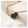 Collares colgantes Joyería de moda Collar de amor Diseñador para mujer Cadena de oro Corazón Tenis Tréboles Hombres Cristal Cadenas de eslabones cubanos Hip Hop DH7Y8