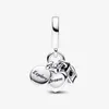 Câmera, Bússola de Coração Triplo Dangle Charm Pandoras 925 Sterling Silver Luxury Jewelry Charms Set Pulseira Fazendo encantos Designer Colar Pingente Caixa Original