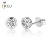 KOJ Engagement 03 CT Stud Earrings 925 Silver Does Not Fade Jewelry Wild 4mm 240228