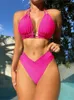 Women's Swimwear Plus Size Beach Bikini Black Sexy Halter Push Up Swimsuit 2 Piece Sets Summer Women Bathing Suits