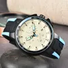 Lüks erkek izle erkek kuvars saatler otomatik 40mm safir katlanır toka kol saatleri 904L paslanmaz çelik silikon kayış montre de lüks dhgate