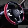 Steering Wheel Covers Ers Car Steering-Wheels Er Carbon Fiber On The Of Four Seasons Interior Accessories Drop Delivery Automobiles Mo Otefn