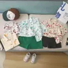 2024子供の夏の薄い赤ちゃんドーパミンビーチトップ半袖レモンイエローボーイズルーズシャツ