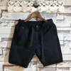 Mäns shorts EWSFV 2021 Sommarn Nya män Solid Color Cutting Shorts Korean Straight Elastic Midje Casual Mens Pants J240322