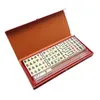 Maschere per feste Set Mahjong Set di giochi cinesi in miniatura con 2 carte di ricambio 144 Mini-piastrelle Tabellone da viaggio per piastrelle Consegna a domicilio Giardino domestico Fe Dhdbf