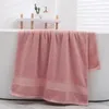 Serviette de bain épaisse en coton pur, grande serviette absorbante, Jacquard El, couleur unie, pour la plage, pour adultes, textile de maison, 70x140cm