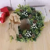 装飾的な花クリスマスリース人工植物玄関のための素朴なガーランド感謝祭ハンガーの装飾