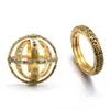 Astronomical Deformation Rotating German Ball Couple Ring