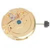Uhrenreparatursätze Uhrwerk Doppelkalenderkrone bei 3 mechanisch für MIYOTA 8205 Teile (Gold)