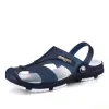 Stövlar 2021 Summer Men's Slippers 8 Slipon Garden Shoes Breattable Man Sandaler Plus Size Male Beach Shoes Flip Flops Quick Dry