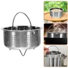 Double Boilers Stainless Steel Rice Steamer Cooker Supplies Filter Metal Basket Rack For Pots Vegetables Steaming Stand