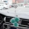 New Fashion Diamond Car Accessorio Bling Hairball Specchietto retrovisore Ciondolo Regalo di compleanno Auto Decoraction Ornamenti