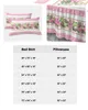 Gonna letto Natale Rosa Fiocco di neve Fiore Pianta Poinsettia Copriletto aderente con federe Coprimaterasso Set biancheria da letto