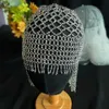 Многослойная сетчатая свадебная повязка на голову с кристаллами на голову, полые аксессуары для волос, головной убор, шапка, ювелирные изделия с кисточкой 240311
