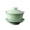 Conjuntos de chá de alta qualidade chinês tradicional celadon gai wan conjunto de chá china dehua osso copo gaiwan porcelana chaleira 50% de desconto