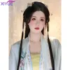 Perücken Hanfu Kunsthaar Kostüm Prinzessin TV Cosplay Perücke Tasche Antiker Stil Croissant Haarknoten Haarpolster Haar Chignon Kunsthaarverlängerungen