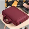 Ryggsäck unisex oxford portfölj bärbara väskor affärskontor handväskor dokument förvaring väska fast färg vattentäta resväskor xa755zc