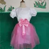 Girl Dresses Summer 2024 Girls Kids Trailing Long Princess Dress Party Wedding 5 To 12 Years Old