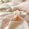 Bedding Sets Pink Plush Ball Design Washed Cotton Set Duvet Cover Linen Fitted Sheet Pillowcases Home Textile