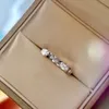 Linage Diamond ring S925 puur zilver licht luxe stijl hoogwaardig gevoel verguld 18K rose goud gestapelde ring paar ring cadeau