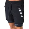 Herenshorts Gratis vracht Sport Zomer Dubbellaagse stof Sneldrogende fitnessbroekkleding