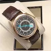 Relógios de luxo Pateksphilipes Mens Classic Watch Series Automático Mecânico Data Display 18k Rose Gold Watch 37mm Deep Brown Disc 6000R-001 FUN TB