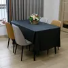Table Cloth Disposable Tablecloth Rectangular Thickened Independent Cross-border Solid Color Packaging Wedding Festive Plastic Black