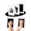 Aandenkens pasgeboren baby DIY hand- en voetafdrukkit Inktpads Po Frame Handafdruk peuters Souveniraccessoires Veilig schoon douchecadeau Dro Otnkp