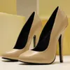 5.5 Inch Stiletto High Heel Unisex Sleek Night Club Round Toe Pump Plus Size Shoes Party Shoes Size36- In Stock 240318