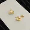 Exquisite Sterling Silver Earrings Designer Women Gold Earrings High Quality Ladies Party Weddings Jewelry Ear Studs Lovers Valentine Gift Wholesale