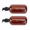 زجاجات التخزين 2 PCS منظفات موزع زجاجة قابلة لإعادة ملء الشامبو الفار