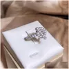 Cluster Rings S925 Sterling Sier Natural VVS1 Diamond Ring For Women Fine Band Pure Females Gemstone Jewellry Drop Delivery Smycken otuns