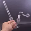 Großhandel Handwasser Bubbler -Rohre Ölbrenner Glasrohr tragbar 14 mm weiblich dicke Pyrex -Downstamm -Runde Runde des Glasdobakrohrs mit männlichen Ölnagelrohren