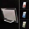 Çerçeveler 1 adet akrilik masaüstü ekran pleksiglas tablo kartı menü standı po çerçeve ev dekor kristal net fiyat