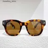 Zonnebrillen 7037/S Ronde Tortoise Acetaat Zonnebril Dames Mode Stijl Klassieke Luxe Zonnebril Uv400 Heren Designer Originele Brillen L240322