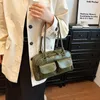 Sacos de ombro humores commuter para mulheres retro multi bolsos grande capacidade axilas boston travesseiro saco 2024 bolsas de designer de luxo