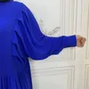 Etniska kläder Ramadan Chiffon Vestidos de Mujer Turkiet Kaftan Islam Abaya Dubai Muslim For Women Hijab Dress Caftan Arabic Maxi Robe