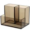 Opbergdozen Desktop Stationery Organizer met Sticky Notes Holder Make -upborstel Acrylcontainer voor Home Bureau School