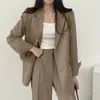 2023 Fashion 2 Piece Set Outfit Pant Sets Autumn Winter Long Sleeve Blazers Casual Loose Pants Blazer Mujer 240315