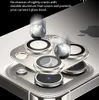 Luxus Metall Kamera Film Objektiv Schutz Abdeckung Fällen Ring Zurück Kameras 9H Gehärtete Glas Filme Fall Für Apple iPhone 15 Plus Pro Max Handy Protektoren