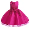 Verão menina vestido de festa crianças vestidos para meninas princesa elegante vestidos roupas luxo vestido bordado pageant 240318