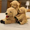 Animali di peluche ripieni Super simulazione Mamma Bambini Cane Labrador Peluche ripiene realistici Animali Golden Retriever Giocattoli per bambole per cuccioli di cane L240322