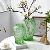 Vaser retro snidad vas lotus förtjockat glas vardagsrum blommor arrangemang dekoration